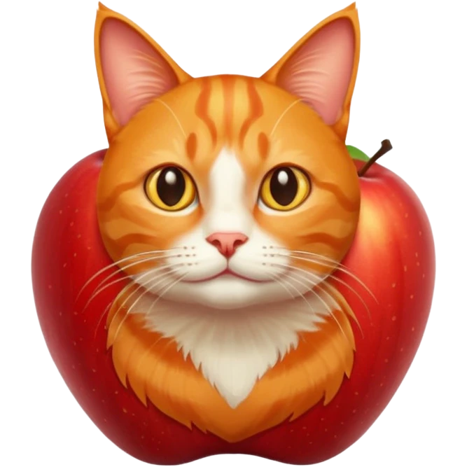 cat in apple emoji