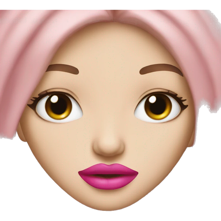 Pink lips emoji