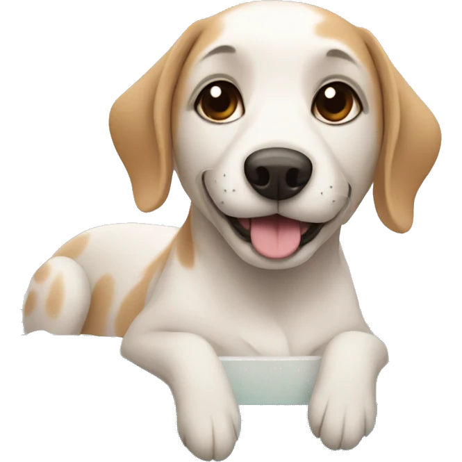 dog in a spa emoji
