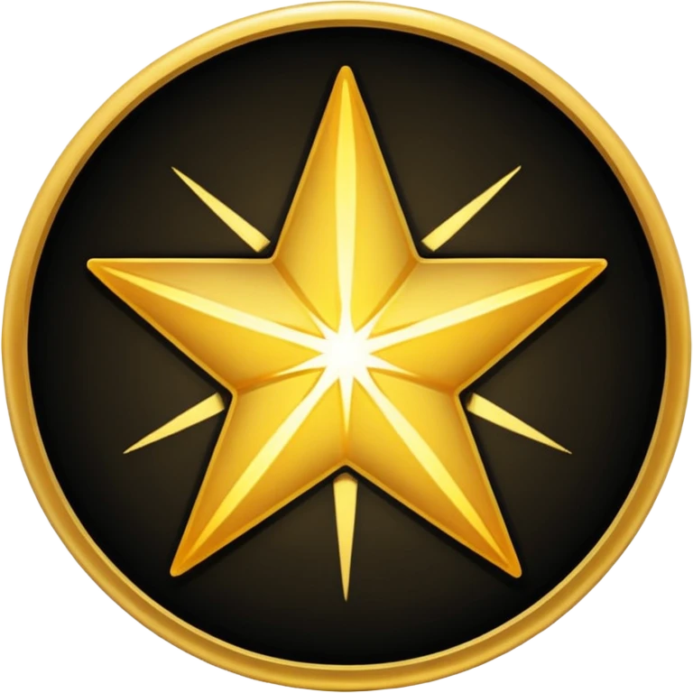 Star inside black circle emoji