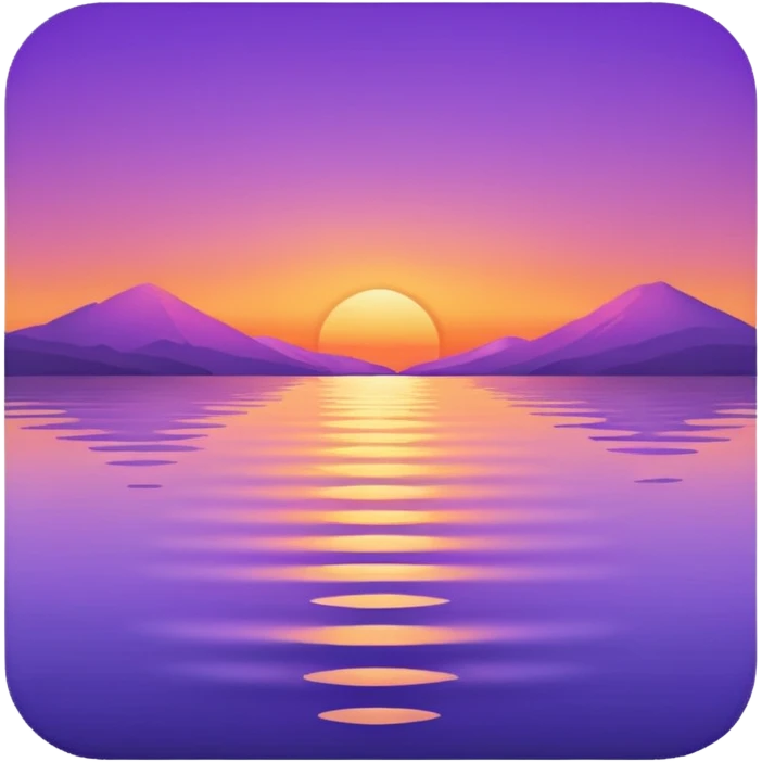 Sea and sunset emoji
