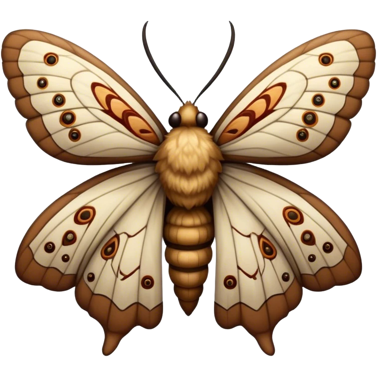 Tough moth emoji