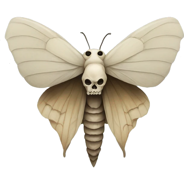 Moth with a skull  emoji