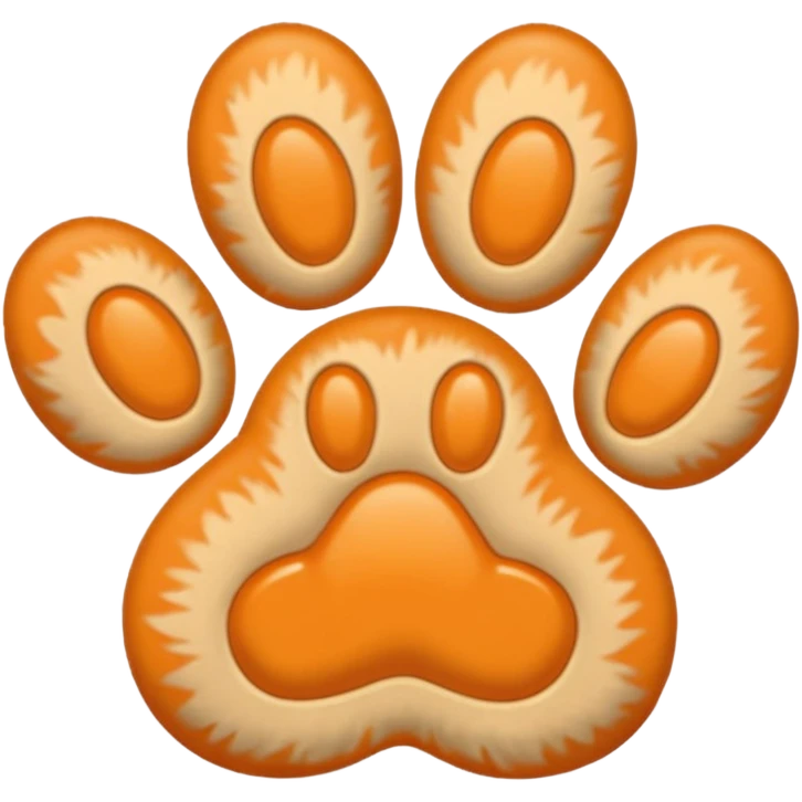 a very light pale pastel orange #FFDBBB pawprint emoji