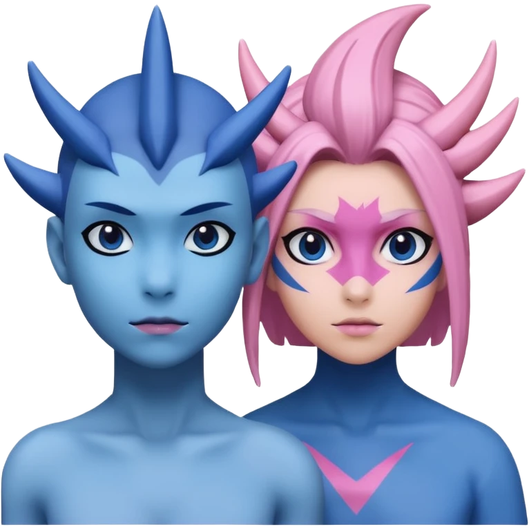 Pokemon legendary azul and pink palkia emoji