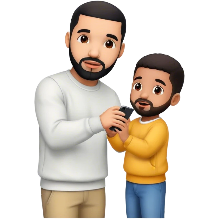 Drake and a little kid emoji