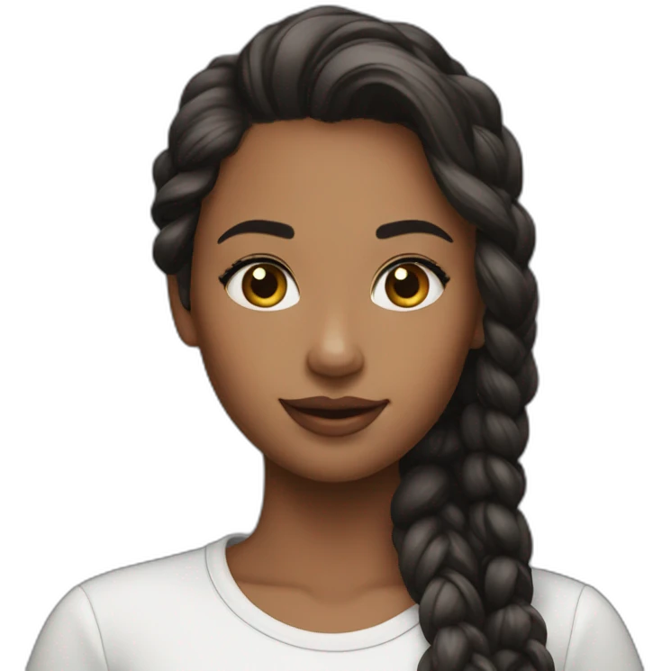 A beautiful girl who has an iPhone 15 Promax emoji