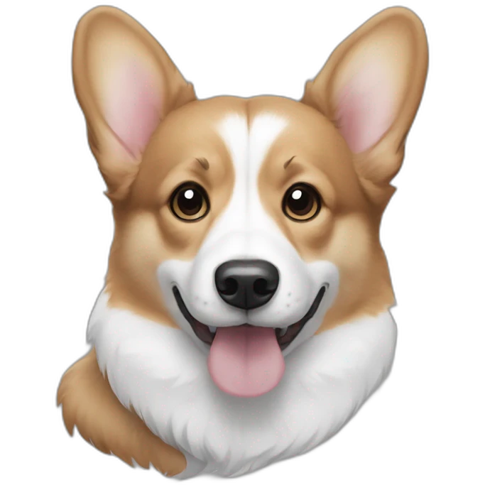Black and white Corgi emoji