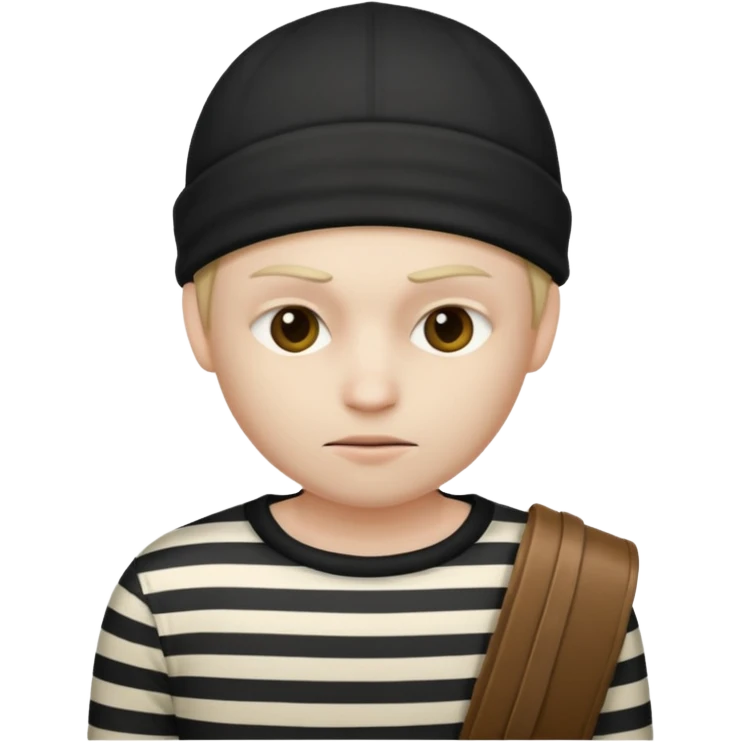 thief, with stripped shirt. emoji