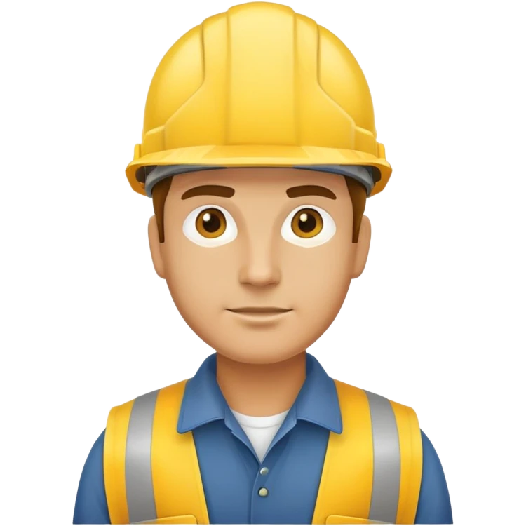 An engineer with a yellow helmet  emoji