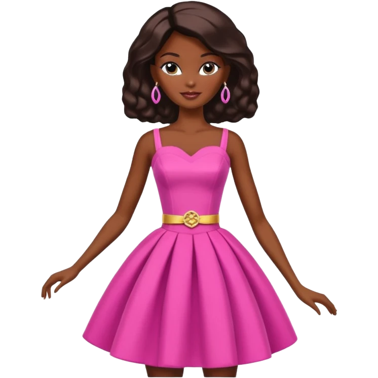 Dark skinned Barbie  emoji
