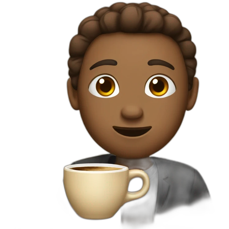 Coffee with monkley emoji