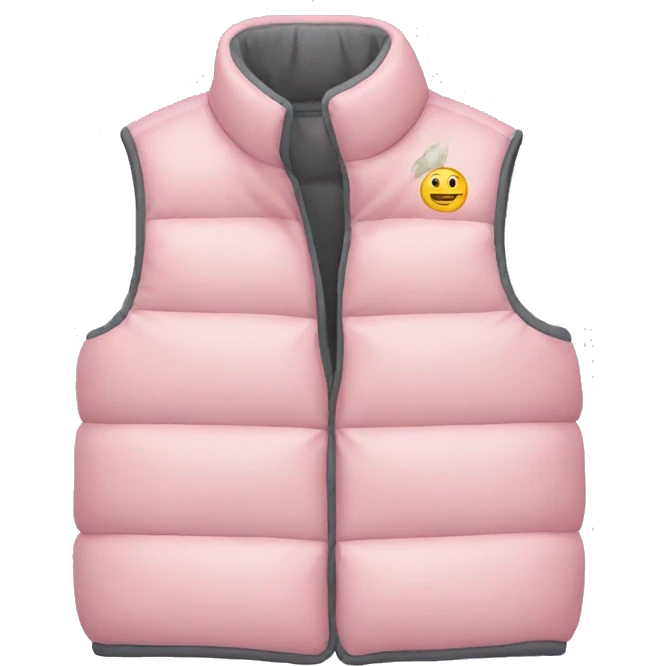 Light pink puffer vest emoji