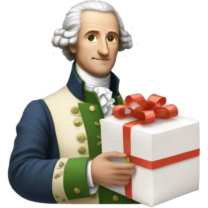 Goethe holding a present emoji