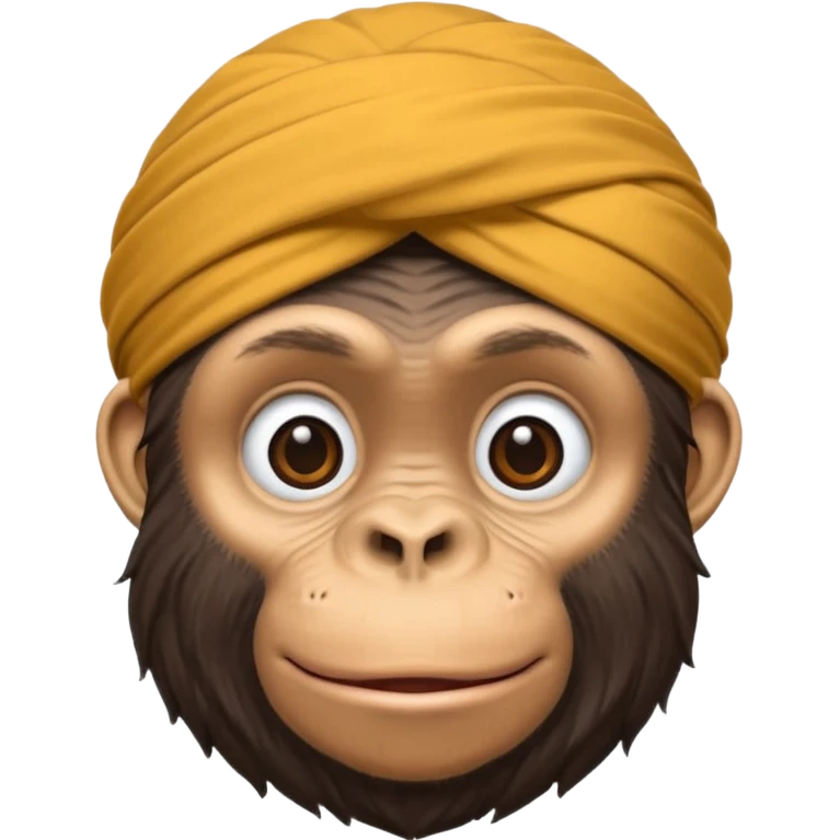 Chimp with a turban emoji