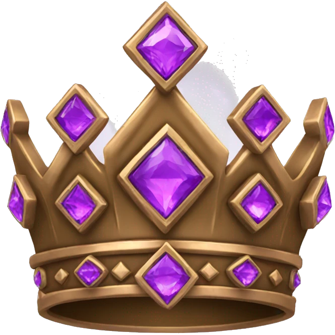 Bronze Crown with some purple diamonds emoji