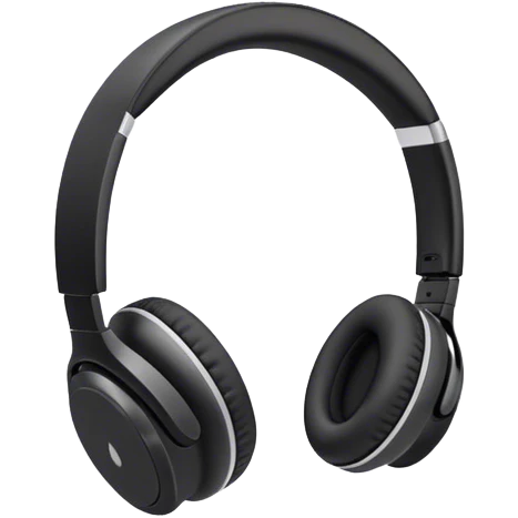 Cordless over ear headphones  emoji