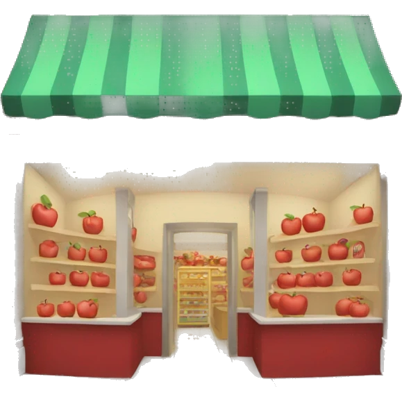 Red apple shop emoji