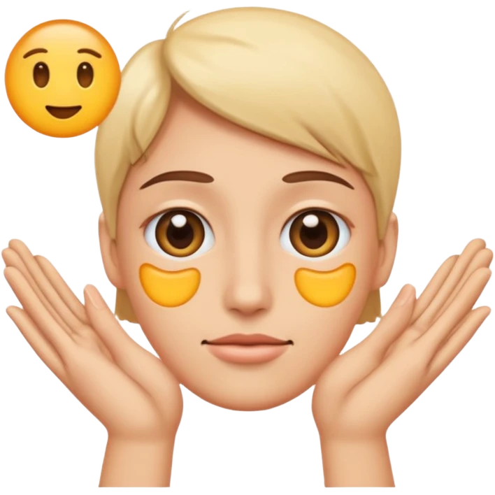 hands caressing emoji with eye bags emoji