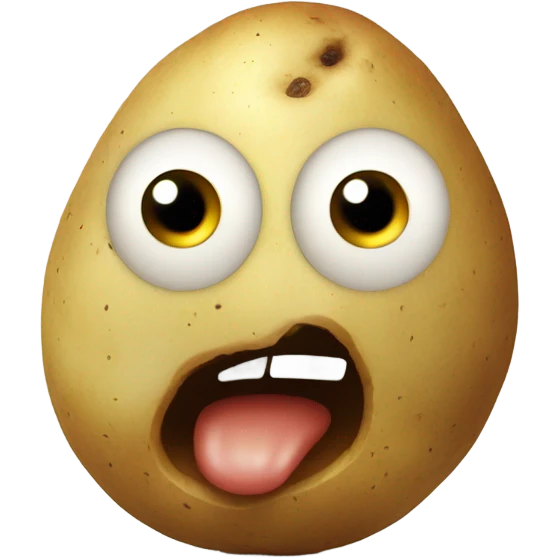 a shocked potato emoji