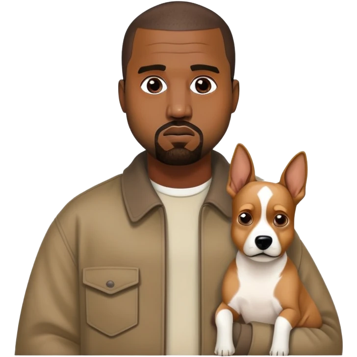 Kanye west with a dog emoji