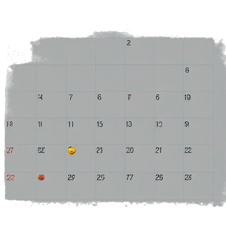 Calendar on the 7th emoji