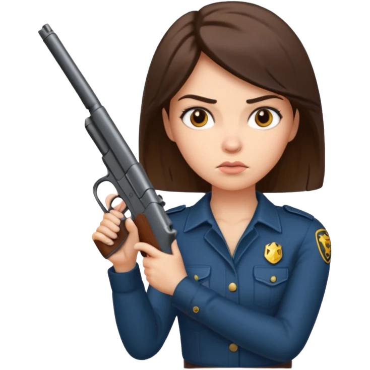 A Nina holding a gun emoji