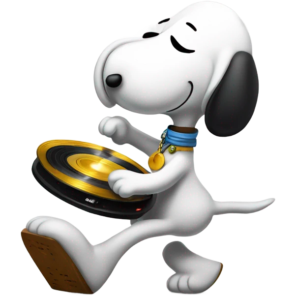 Snoopy dj and dancing woodstock emoji
