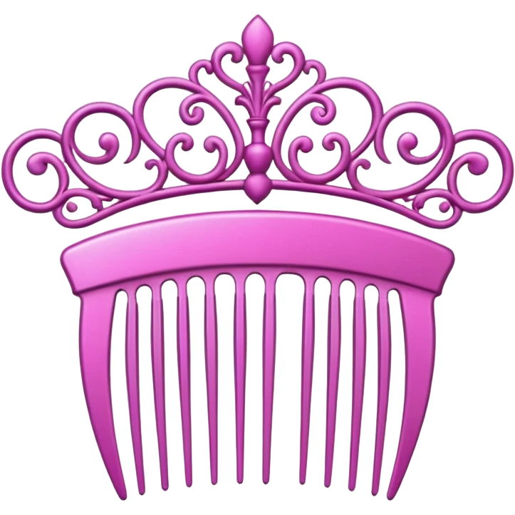 pink royal comb emoji