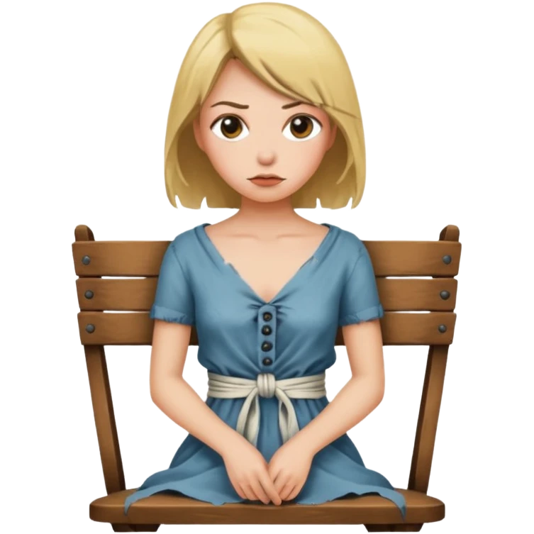 woman tied to a chair emoji