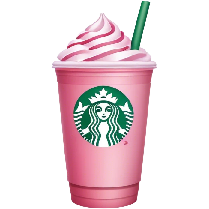 Pink Starbucks drink  emoji