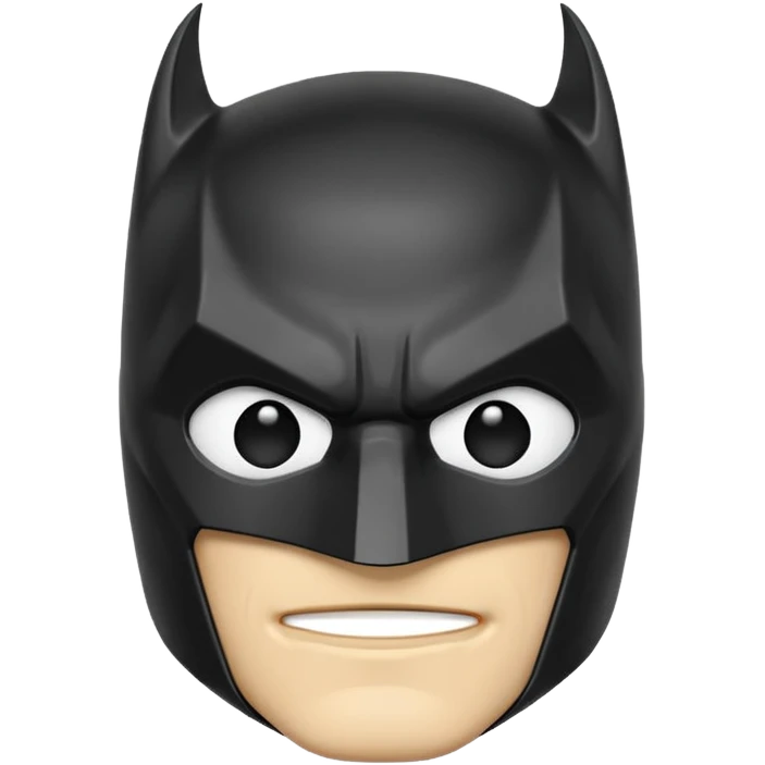 Batman hero emoji white  emoji