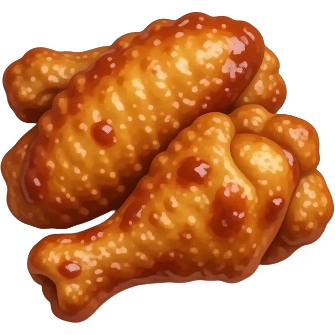 A chicken wing on a plate emoji