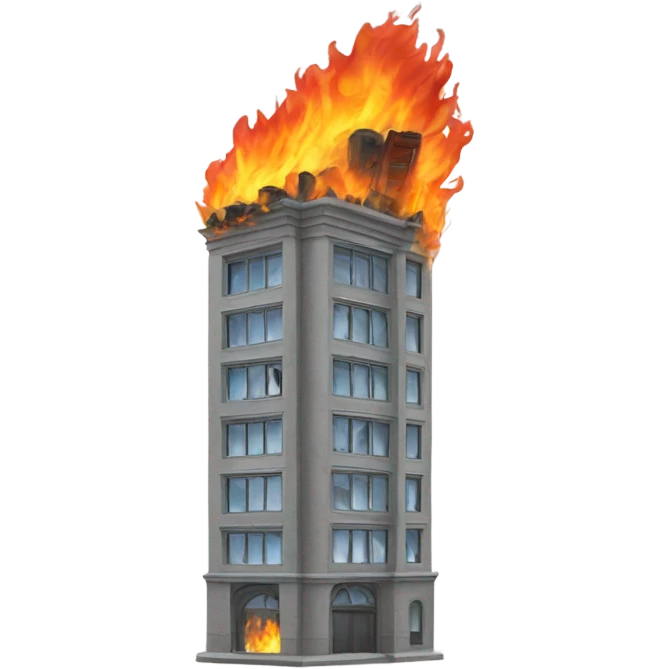 Building on fire emoji