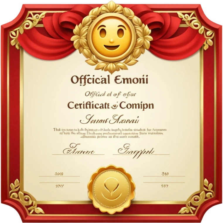 certificat emoji