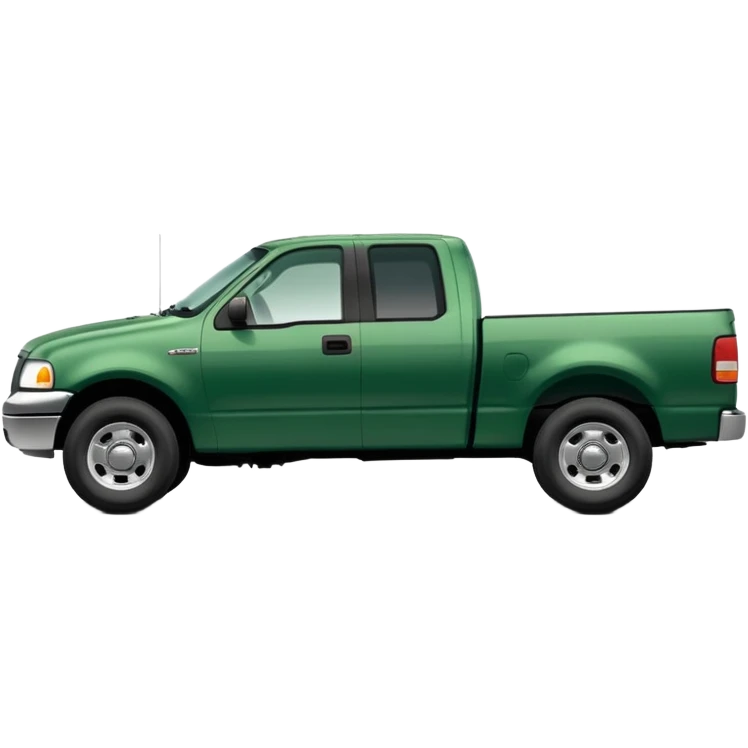 2001 Ford F150 pickup truck side view green emoji
