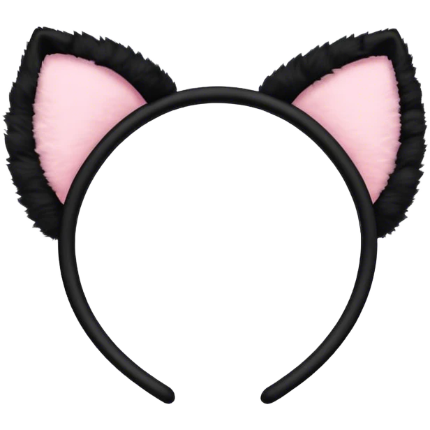 Black cat ears hair hoop emoji