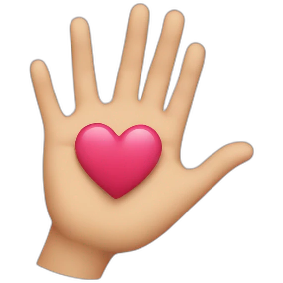 hand heart emoji