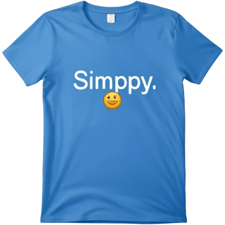 MAGLIETTA BUFFA CON SCRITTO "SIMPY" emoji