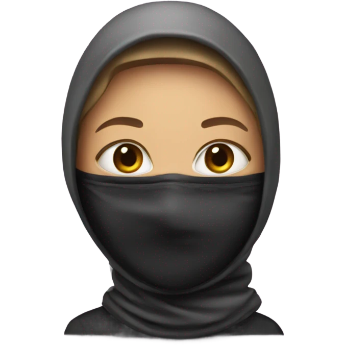 Girl with balaclava on  emoji