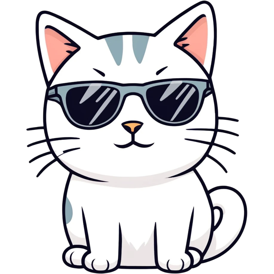 Cat with sunglasses emoji