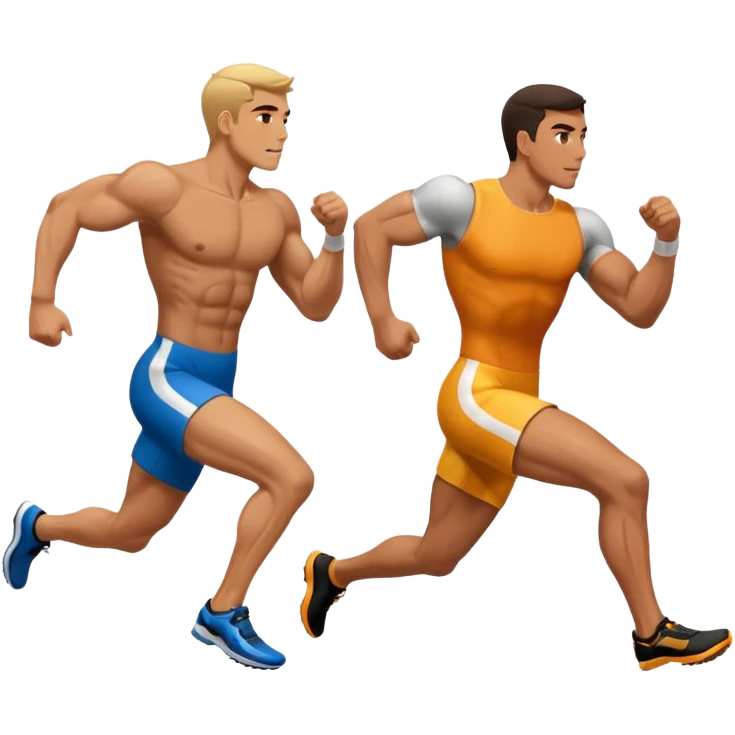 men race, side view emoji