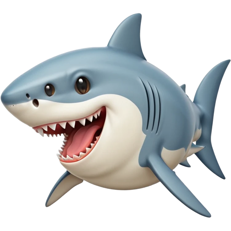 Shark with tongue out laughing emoji