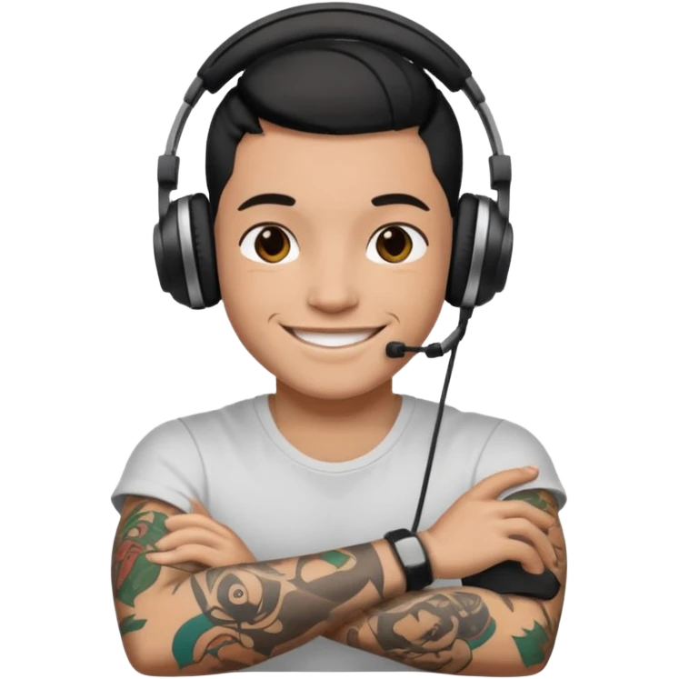 headphone and tattıes emoji