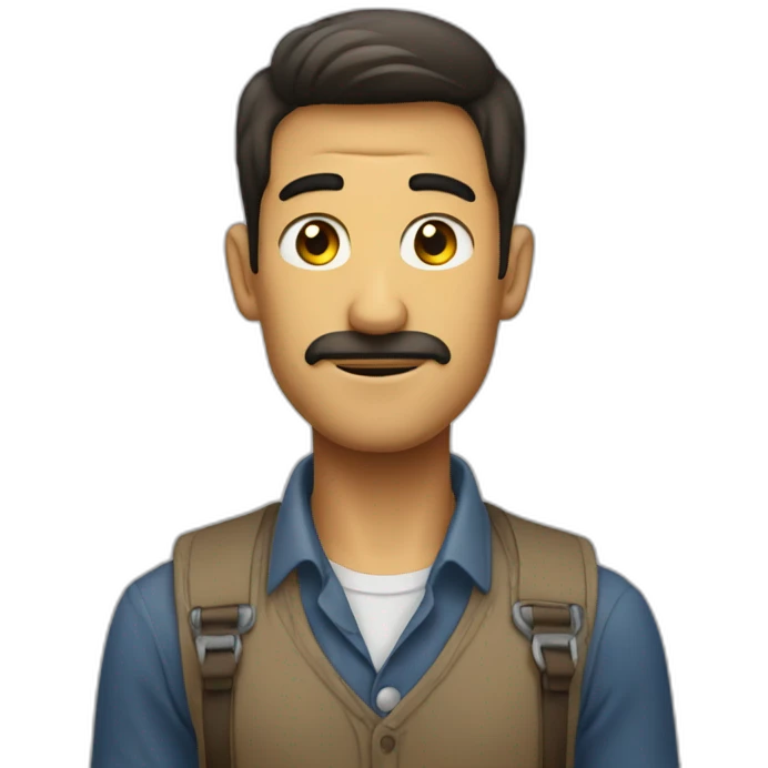 Homme qui tend son bras droit devant lui emoji