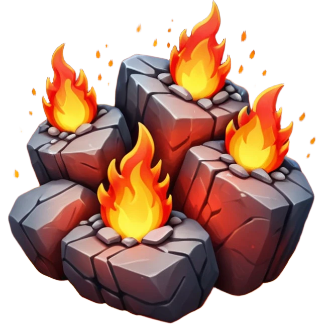 hot rocks emoji