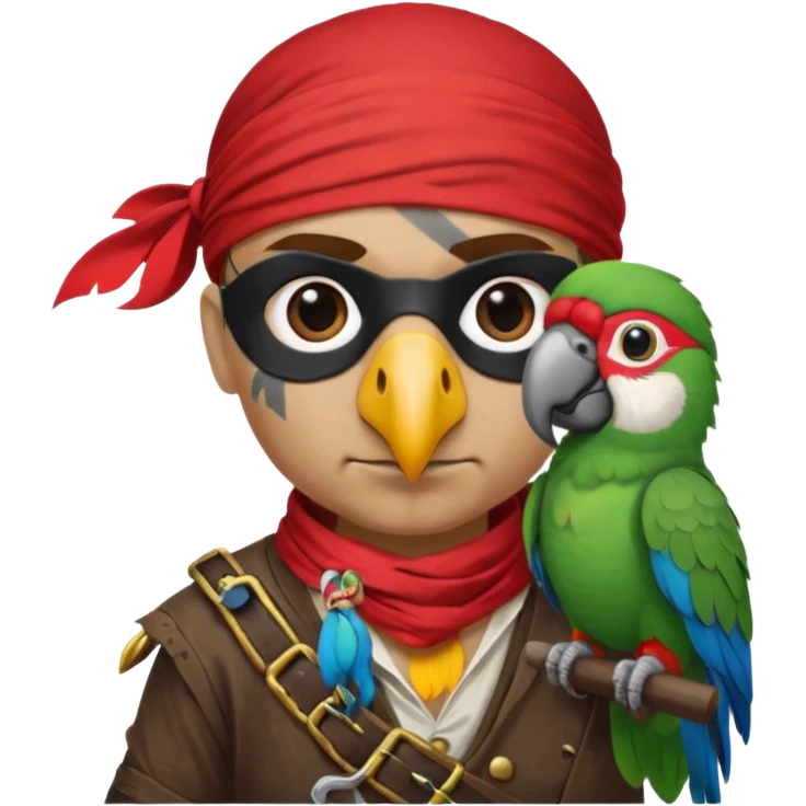 pirate and parrot emoji
