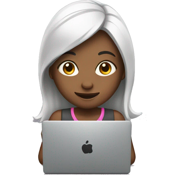 Girl work on laptop emoji