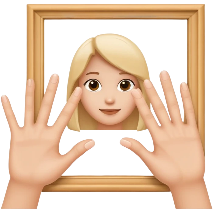 fingers making a frame gesture, photographer framing emoji