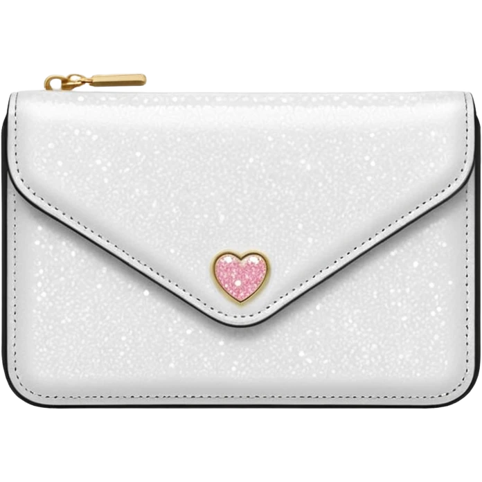 glitter white wallet emoji